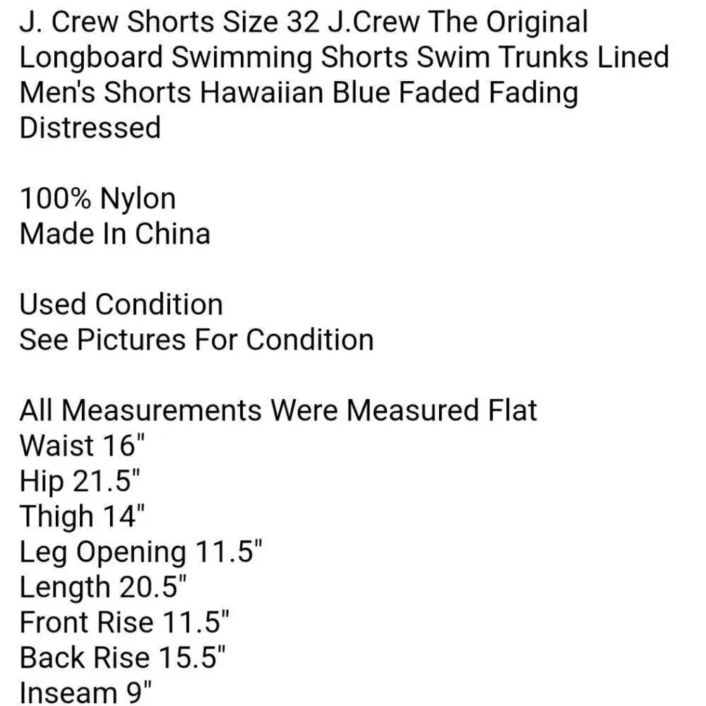 J. Crew Shorts Size 32 J.Crew The Original Longboard Swimming Shorts Swim Trunks